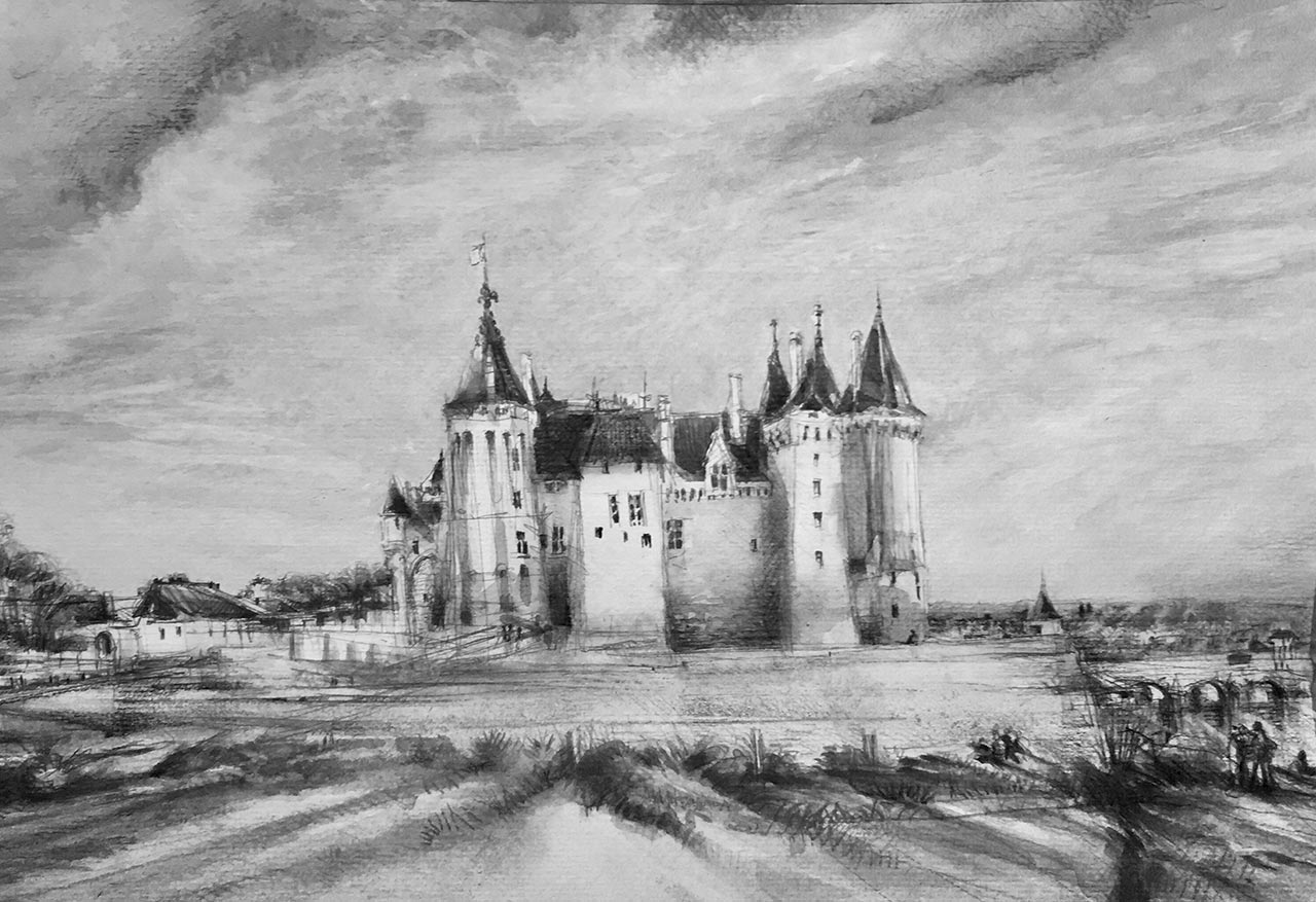 Chateau de Saumur dessin